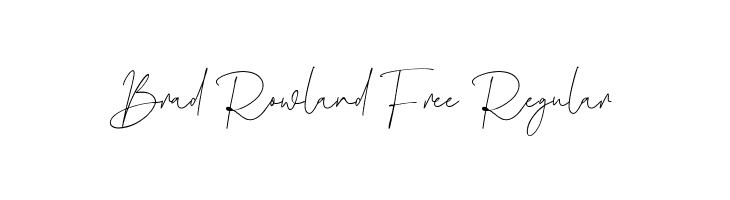 Brad Rowland Free Regular Free Fonts Download