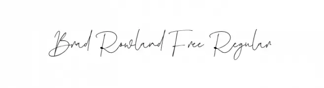 Brad Rowland Free Regular  Frei Schriftart Herunterladen