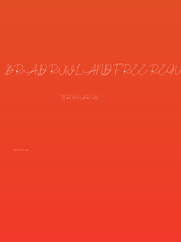 Brad Rowland Free Regular Poster