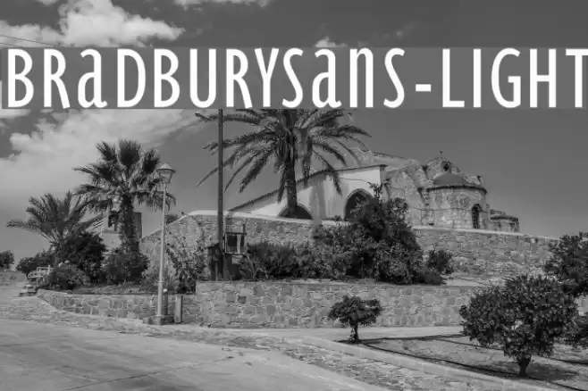 BradburySans-Light Font examples
