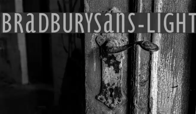 BradburySans-Light Font examples