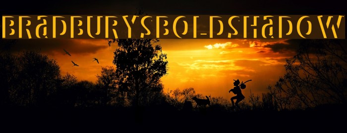 BradburysBoldShadow Font examples