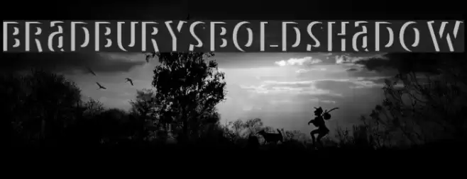 BradburysBoldShadow Font examples