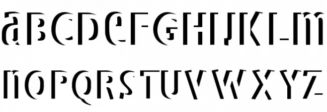BradburysBoldShadow Font LOWERCASE