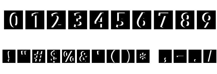 BradburysSquares Font OTHER CHARS