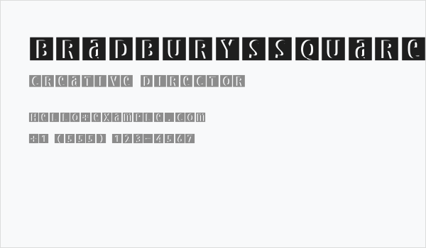 BradburysSquares Business Card