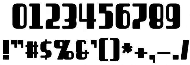 Braddington Bold Font OTHER CHARS