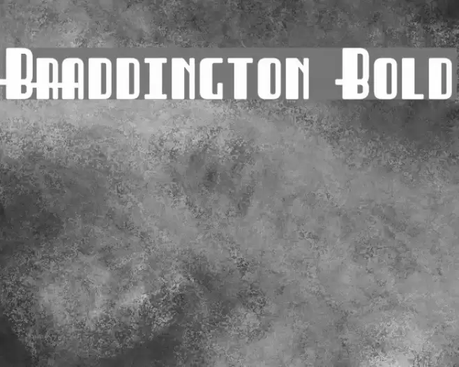 Braddington Bold Font examples