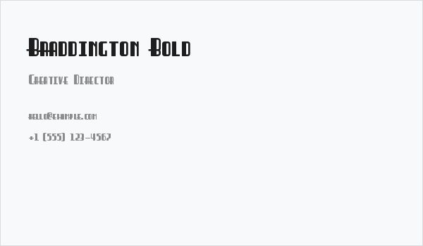 Braddington Bold Business Card