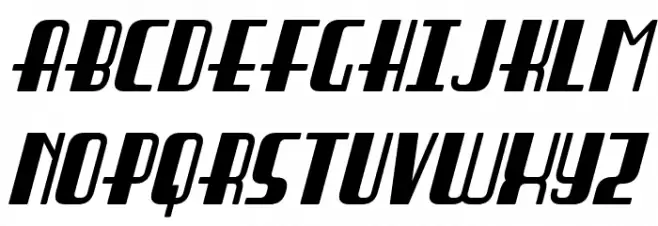 Braddington Italic 字体 大写
