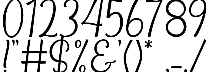 Bradlay Demo Font OTHER CHARS