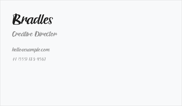 Bradles Business Card