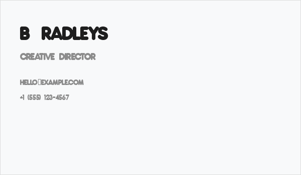 Bradleys Business Card