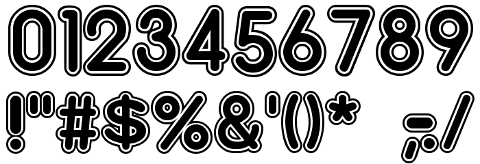 Bradlies Font Alte caractere