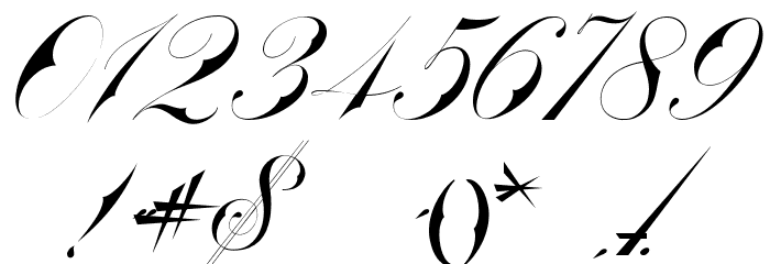 Bradstone-Parker Script Limited Free Version Font OTHER CHARS