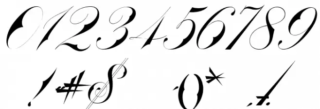 Bradstone-Parker Script Limited Free Version Font OTHER CHARS