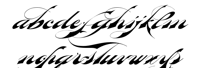 Bradstone-Parker Script Limited Free Version Font LOWERCASE
