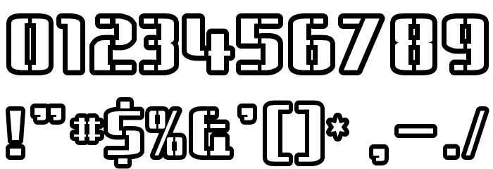 Braeside Outline Font OTHER CHARS