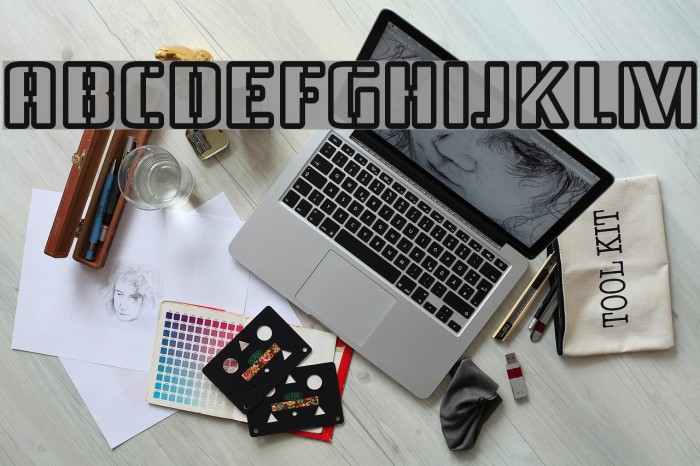 Braeside Outline Font examples
