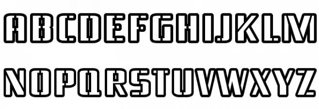 Braeside Outline Font Litere mici