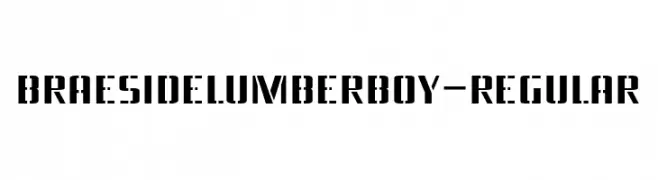 BraesideLumberboy-Regular  font caratteri gratis