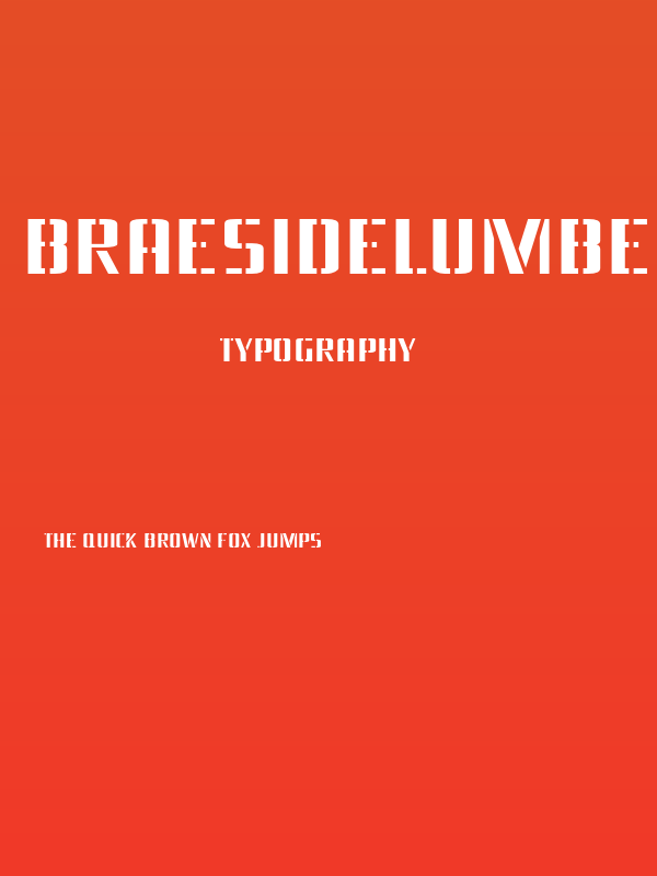 BraesideLumberboy-Regular Poster