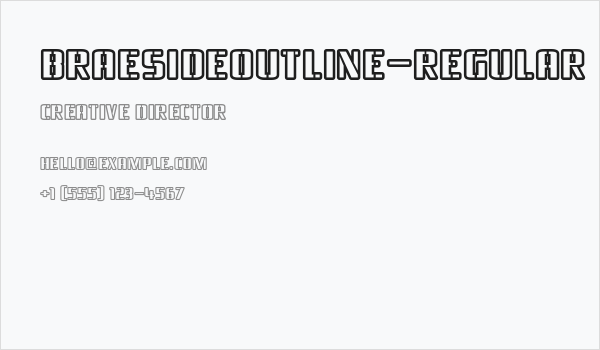 BraesideOutline-Regular Business Card