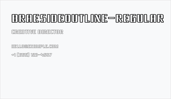 BraesideOutline-Regular Business Card