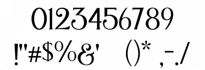 Braga Font OTHER CHARS