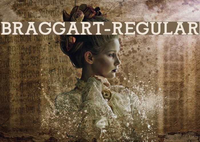 Braggart-Regular Font examples