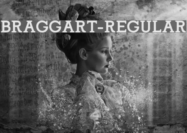 Braggart-Regular Шрифта examples