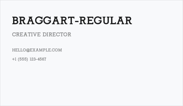 Braggart-Regular Business Card