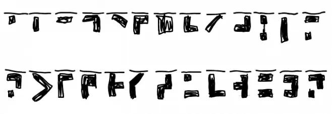 Braile 1 字体 大写