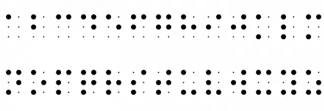 Braile-font Шрифта ВЕРХНИЙ