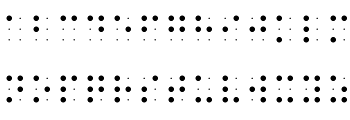 Braile-font Font LOWERCASE