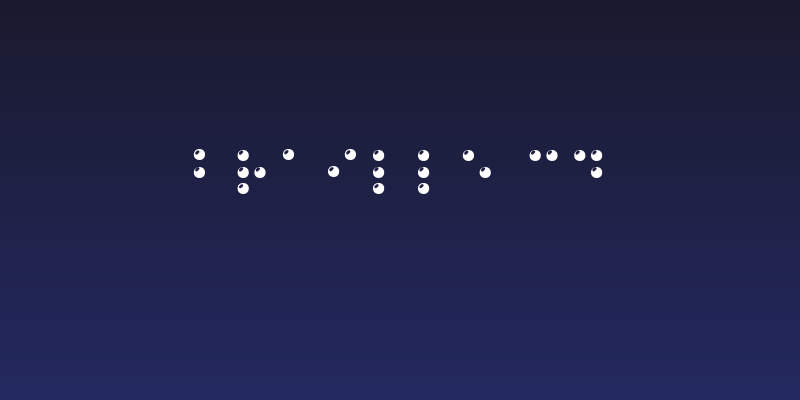 Braille 3D Social Header