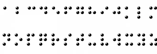 Braille 3D फ़ॉन्ट लोअरकेस