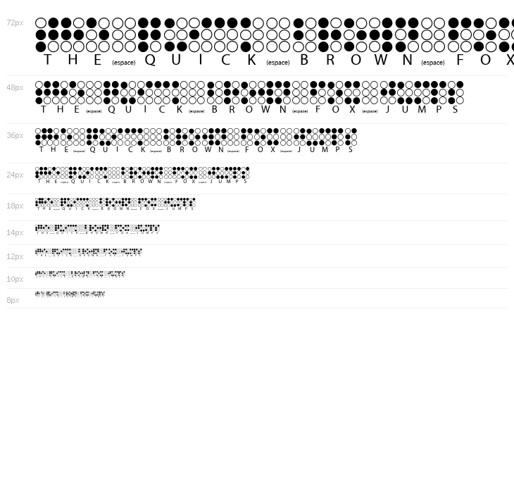 Braille Alphabet Waterfall