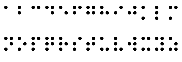 Braille CC0 لخطوط تنزيل صغيرة
