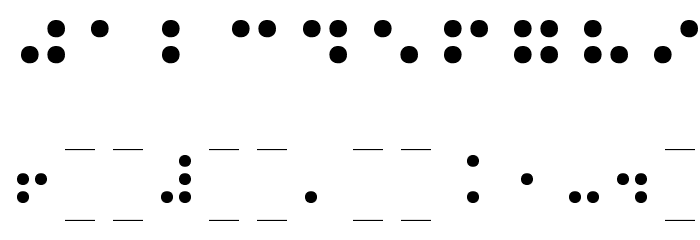 Braille Normal Font OTHER CHARS
