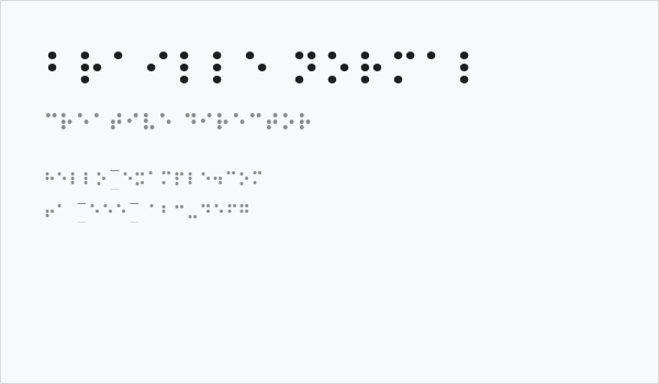 Braille Normal Business Card
