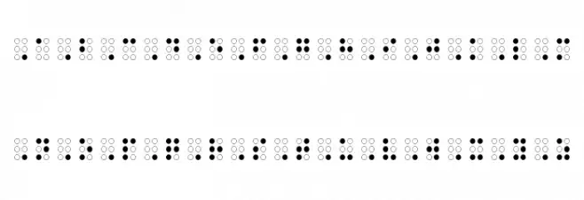 Braille Outline Шрифта ВЕРХНИЙ