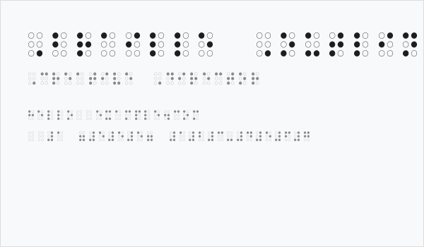 Braille Outline Business Card