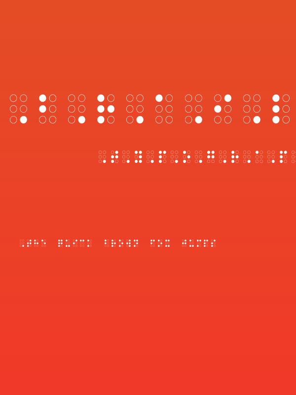 Braille Outline Poster