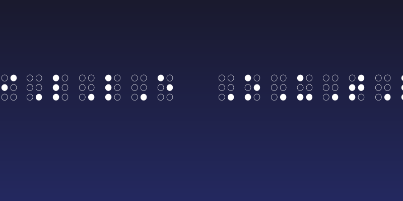 Braille Outline Social Header
