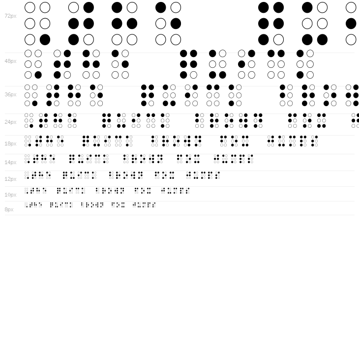 Braille Outline Waterfall