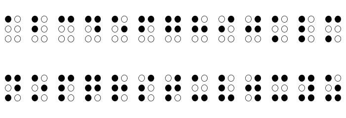 Braille Outline フォント 小文字
