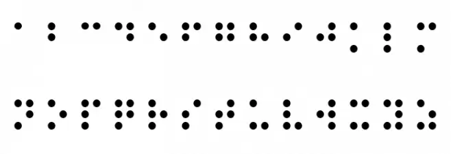 Braille Regular Schriftart Groß
