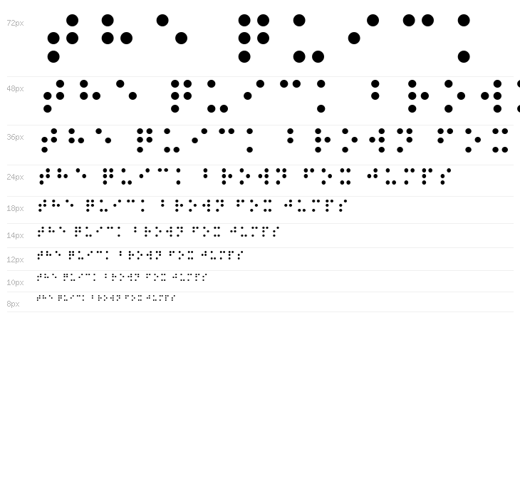 Braille Regular Waterfall