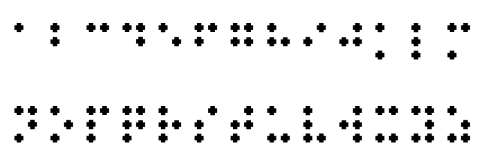 Braille pixel hc Font LOWERCASE